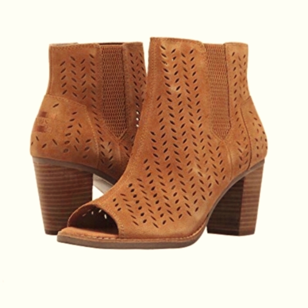 Toms Majorca toffee ankle boots‎
